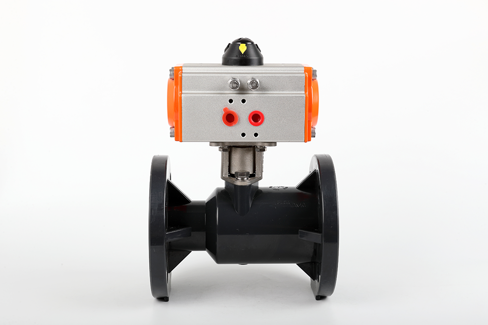 天门气动法兰一体球阀